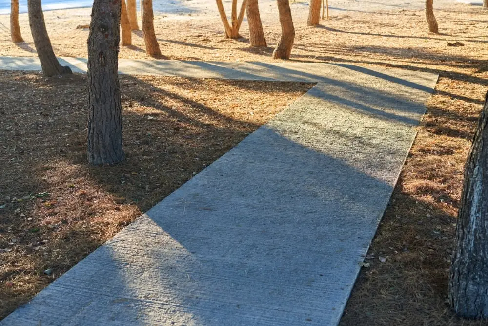 A concrete path running alongside a Melbourne home