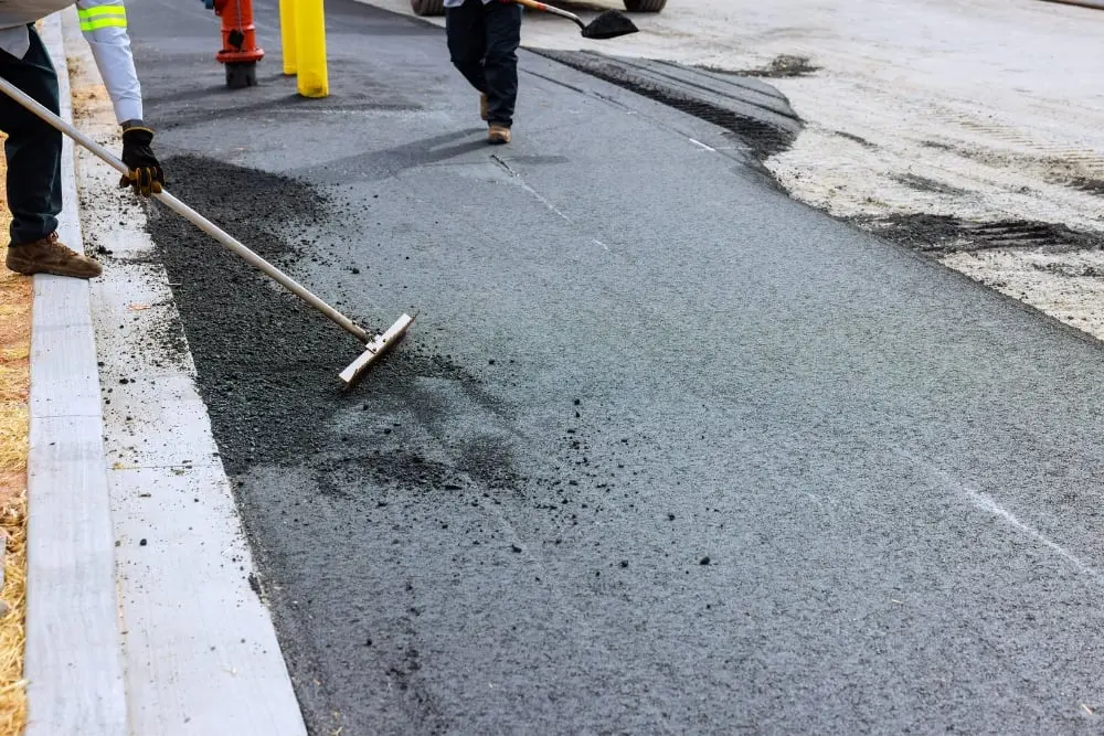 A freshly resurfaced concrete driveway in Melbourne